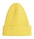 Gorro canelado com dobra amarelo