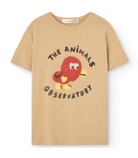 T-shirt Rooster castanho suave