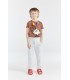 T-shirt Rooster castanha