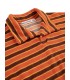 Polo às riscas laranja