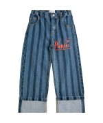 Calças de ganga às riscas Pickles The Dog all over