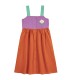 Pixel Daisy Color Block Woven Dress