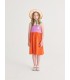 Vestido Pixel Daisy Color Block 