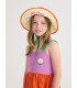 Pixel Daisy Color Block Woven Dress