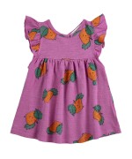 Tangerine All Over Baby Ruffled Dress