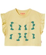 Yellow Flowers Graphic Crop Tee 