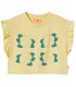 Yellow Flowers Graphic Crop Tee 