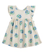 Pixel Flowers All Over Baby Ruffled Dress