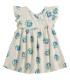 Pixel Flowers All Over Baby Ruffled Dress