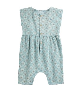 Daisy Mosaic All Over Woven Baby Overall