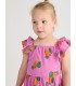 Vestido c/folhos Tangerine all over