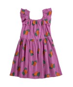 Vestido c/folhos Tangerine all over