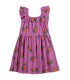 Vestido c/folhos Tangerine all over