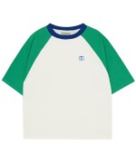 T-shirt verde Color block 
