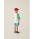 T-shirt verde Color block 
