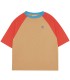 T-shirt vermelha Color block 