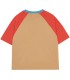 T-shirt vermelha Color block 