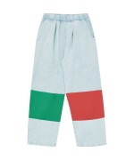  Bicolor patches denim Trousers