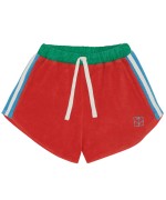 Red color block Shorts