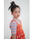 Vestido Bloom Coral aos quadrados