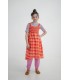 Vestido Bloom Coral aos quadrados
