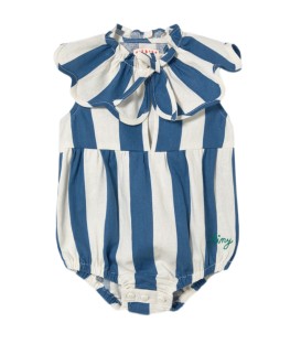 Body de Bebé de linho às riscas