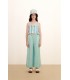 Retro Stripes Pants Washed Emerald