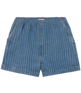 Stripes Denim Shorts