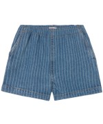 Calções de ganga às riscas