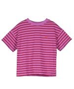 Wide Striped T-shirt Magenta