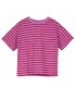 Wide Striped T-shirt Magenta
