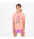 Wide T-shirt Flowers Clay Pink