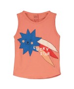 Tank Top Big Lucky Star Papaya