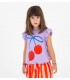 Ruffles Sleeve Tee Cherries