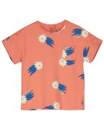 T-shirt Lucky Blue Stars Papaya