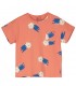 T-shirt Lucky Blue Stars Papaya