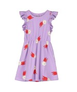 Ruffle Sleeve Dress Lucky Red Stars