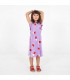Vestido manga c/folhos Lucky Red Stars