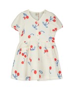 Bloused Woven Dress Cherries