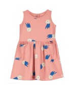 Sleeveless Pockets Dress Lucky Blue Stars