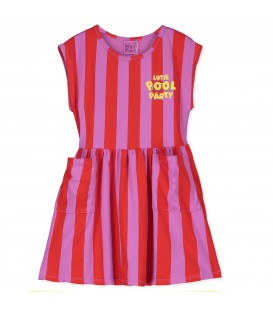 Sleeveless Striped Dress Lotie Pool Party