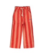 Wide FIt Striped Twill Pants Papaya