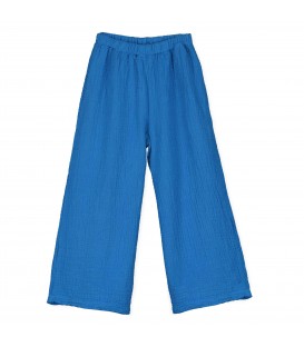 Wide FIt Striped Woven Pants Royal Blue
