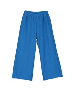 Calças fit largo tecido azul royal