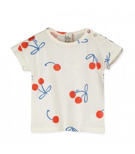 T-shirt de bebé Cherries branca