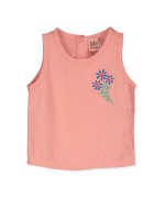 Baby Muslin Top Flowers Clay Pink