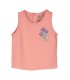 Top de bebé de musselina rosa tijolo