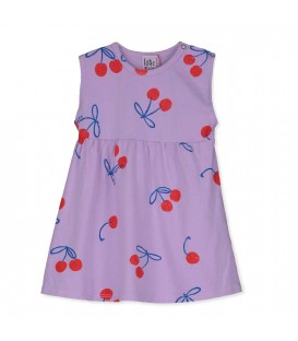 Baby Dress Cherries Mauve