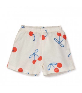 Baby Muslin Shorts Cherries Off-white