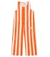 Stripes Twill Long One-piece